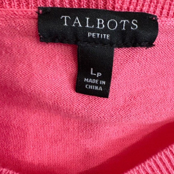 Talbots sweater- size LargeP- pink! - Picture 4 of 4